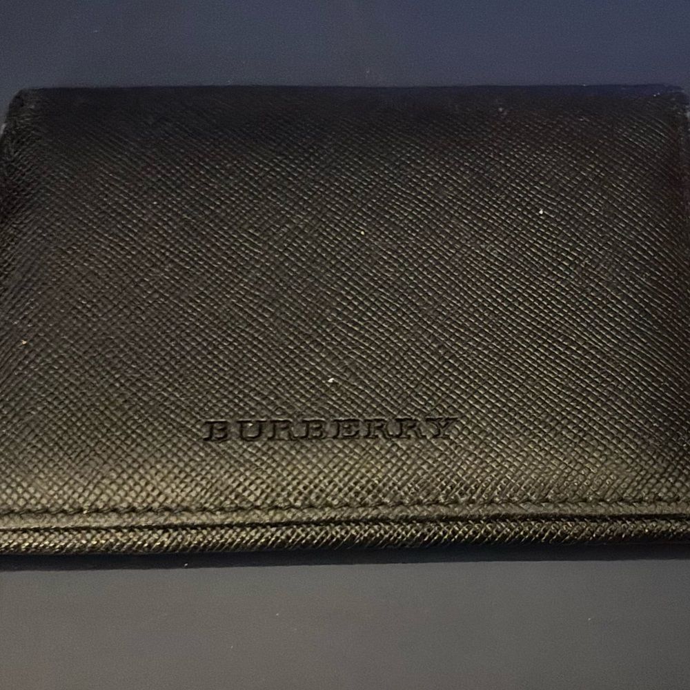 Burberry Textured Black Leather Wallet